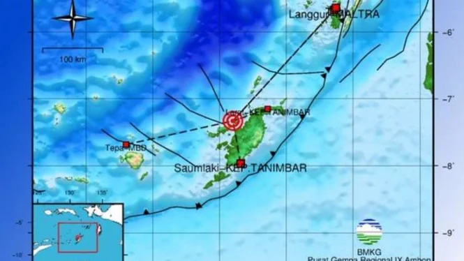 Gempa Bumi Terkini M 5,1 Guncang Tanimbar Maluku, Tak Berpotensi Tsunami